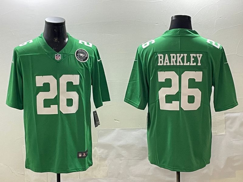 Men Philadelphia Eagles #26 Barkley Green Throwback 2025 Nike Vapor Limited NFL Jersey style 3->philadelphia eagles->NFL Jersey